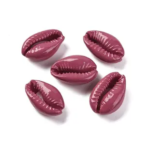 Baking Paint Cowrie Shell Beads
