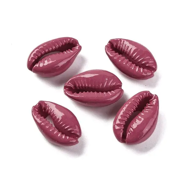 Baking Paint Cowrie Shell Beads