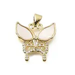 Brass Micro Pave Clear Cubic Zirconia Pendants