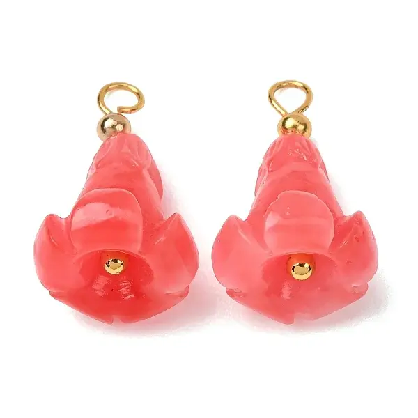 Dyed Synthetic Coral Pendants