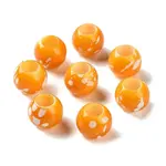 Spray Painted ABS Plastic European Beads