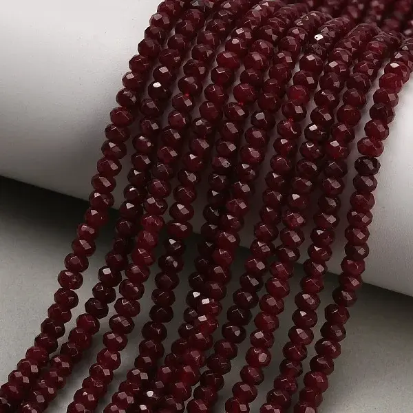 Dyed Natural White Jade Beads Strands