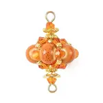 Handmade Porcelain & Glass & Seed Beads Links Connector Charms