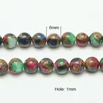 Synthetic Gold Clinquant Stone Beads Strands