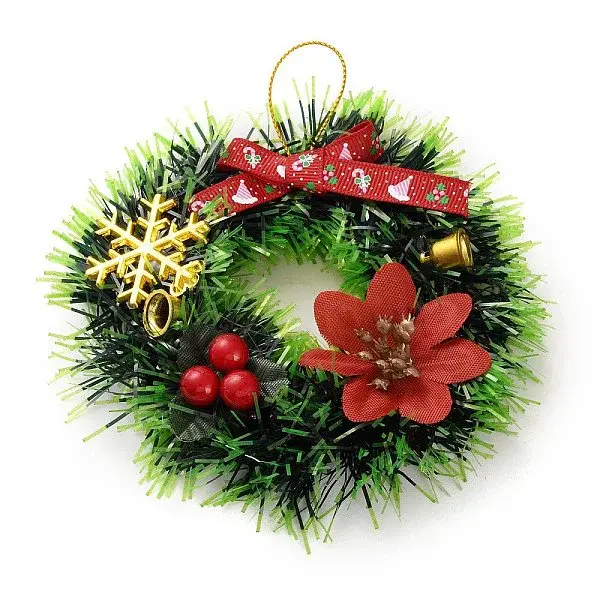 Christmas Wreath PVC Pendant Decorations