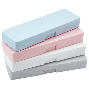 8Pcs 4 Colors PP Plastic Pencil Storage Box