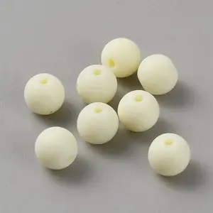 Acrylic Frosted Round Beads
