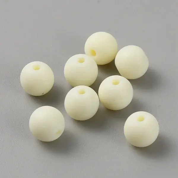 Acrylic Frosted Round Beads