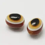 Oval Evil Eye Resin Beads