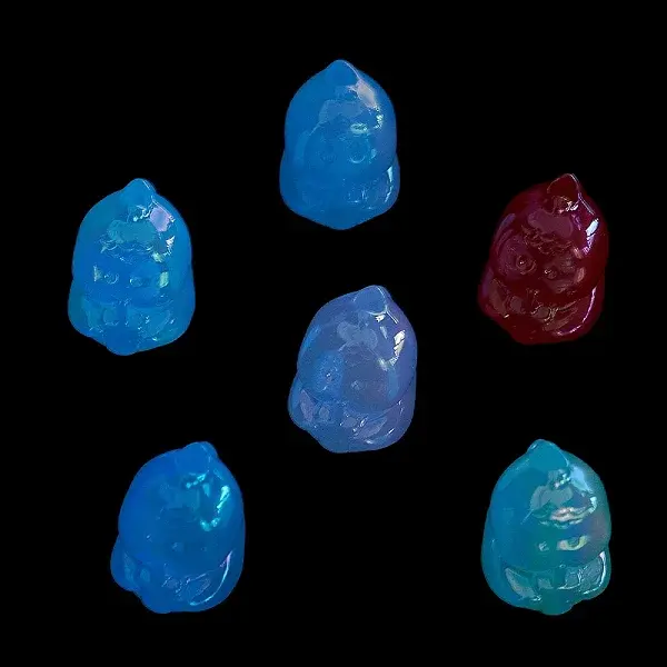 Luminous UV Plating Rainbow Iridescent Acrylic Beads