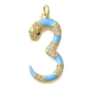 Brass Micro Pave Cubic Zirconia Pendants