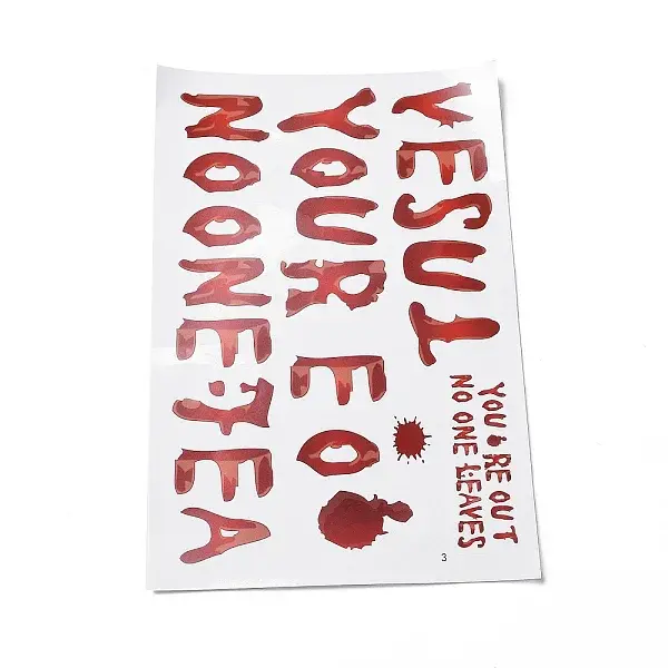 Halloween Theme PVC Static Stickers