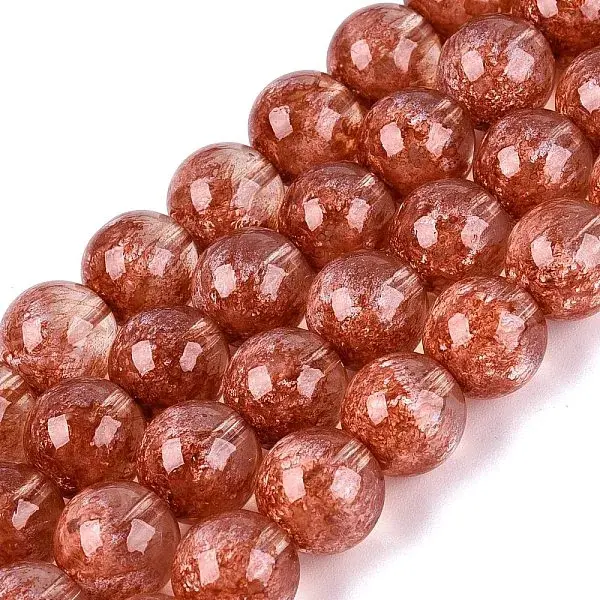 Transparent Half Spray Painted Glass Beads Strands