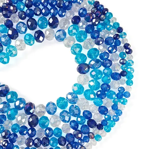 6 Strands 3 Styles Glass Beads Strands