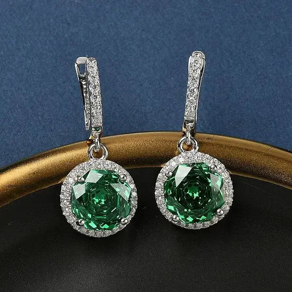 925 Sterling Silver Micro Pave Cubic Zirconia Hoop Earrings