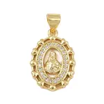 Brass Micro Pave Cubic Zirconia Pendants