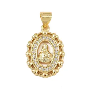 Brass Micro Pave Cubic Zirconia Pendants