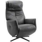 Xora MASÁŽNÍ KŘESLO, kov, textil, kůže, černá, tmavě šedá