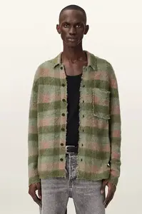 AllSaints Ozepínací svetr pánský s vlnou ADLER