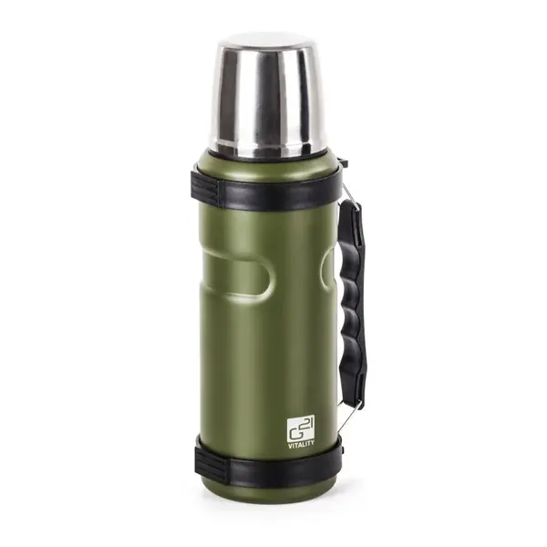 G21 Termofľaša na pitie, 1000 ml, zelená s rukoväťou