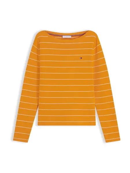 TOMMY HILFIGER Sveter  mandarínková / biela
