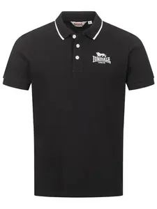 LONSDALE Tričko 'Ballygalley'  čierna / biela
