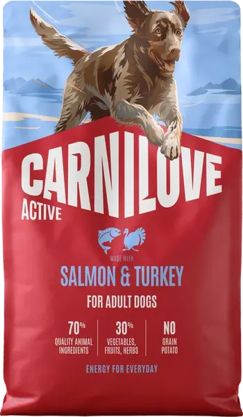 Granule CARNILOVE Active pro dospělé psy losos a krůta 4 kg
