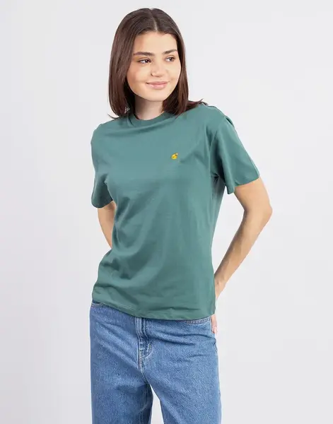 Tričko Carhartt WIP W' S/S Chase T-Shirt Silver Pine/Gold