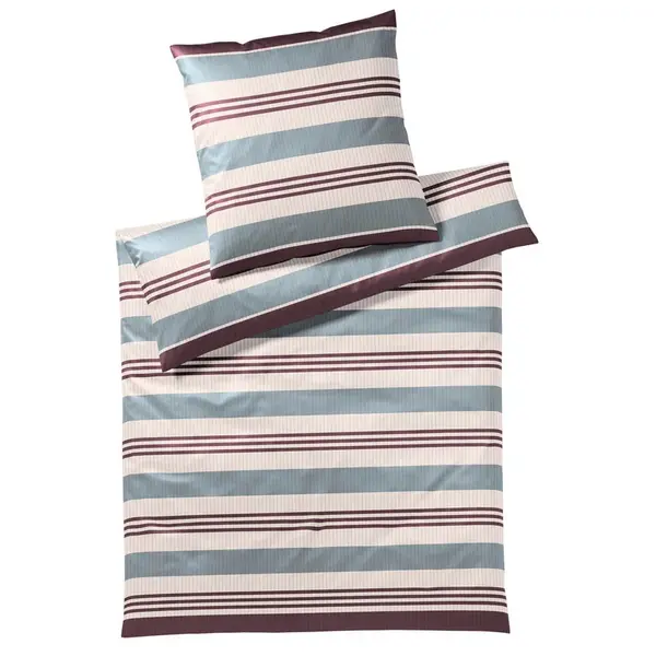 Yes for bed POVLEČENÍ, makosatén, šedá, vínově červená, 155/200 cm