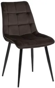 SIGNAL Jídelní židle CHIC VELVET hnědá
