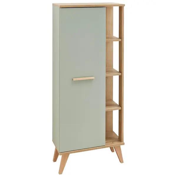 Xora MIDI SKŘÍŇKA, barvy dubu, pastelově zelená, 50,5/128/33 cm