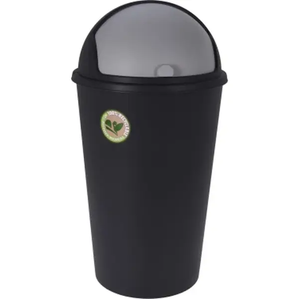 Odpadkový koš 25 l, černý, recyklovaný plast