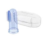 BABYONO Kartáček zubní prstový s pouzdrem modrý