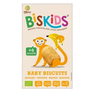 BELKORN BISkids BIO dětské celozrnné sušenky s banánem bez přidaného cukru 6M+ 120 g