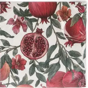 Sada ubrousků (16 ks) 33x33 cm, motiv ovoce