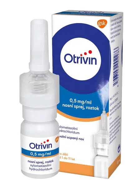 OTRIVIN 0,5mg/ml nosní sprej pro děti při léčbě ucpaného nosu 10 ml