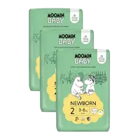 MOOMIN BABY 2 Newborn 3–6 kg, měsíční balení eko plen 168 ks