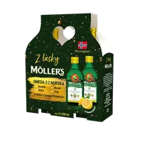 MÖLLERS Dárkové balení Omega 3 s citronovou příchutí 2 x 250 ml