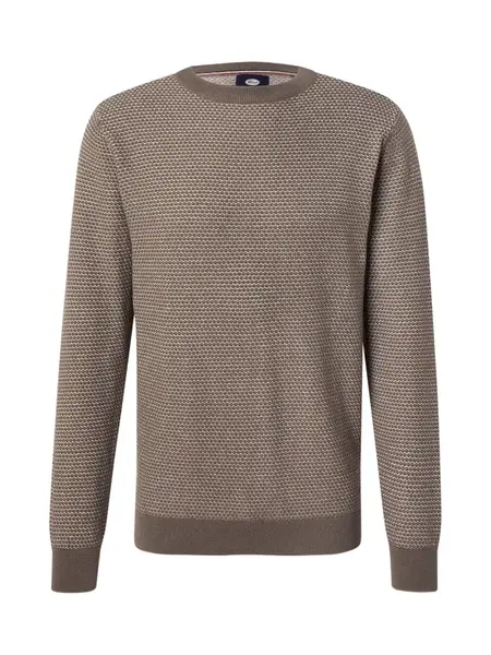 Petrol Industries Sveter  tmavošedá / farby bahna / biela