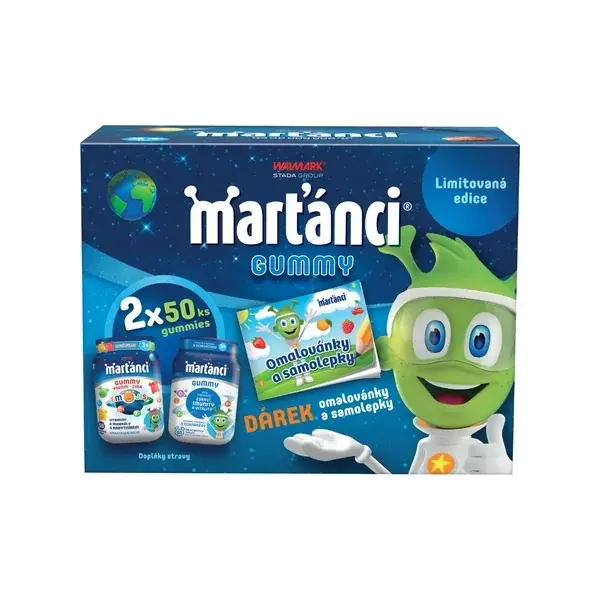 MARŤÁNCI Gummy+omalovánky 100 tablet