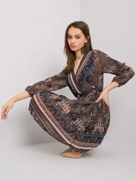 Dress-DHJ-SK-10201.93P-black-beige