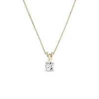 Náhrdelník s briliantovým přívěskem ve žlutém zlatě KLENOTA