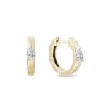 Náušnice kruhy s diamantem ve tvaru kapky ve zlatě KLENOTA