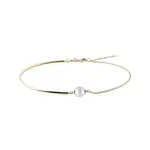 Náramek ze žlutého zlata s perličkou KLENOTA