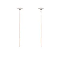 Retiazkové náušnice z ružového zlata s diamantmi KLENOTA