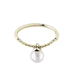 Retiazkový prstienok s perlou zo žltého zlata KLENOTA