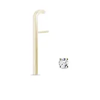 Súprava zlatých náušníc na jedno ucho KLENOTA