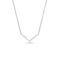 Náhrdelník s príveskom v tvare V z bieleho zlata KLENOTA