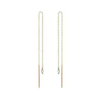 Retiazkové náušnice zo zlata s diamantom markíza KLENOTA