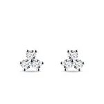 Diamantové náušnice z bieleho zlata KLENOTA
